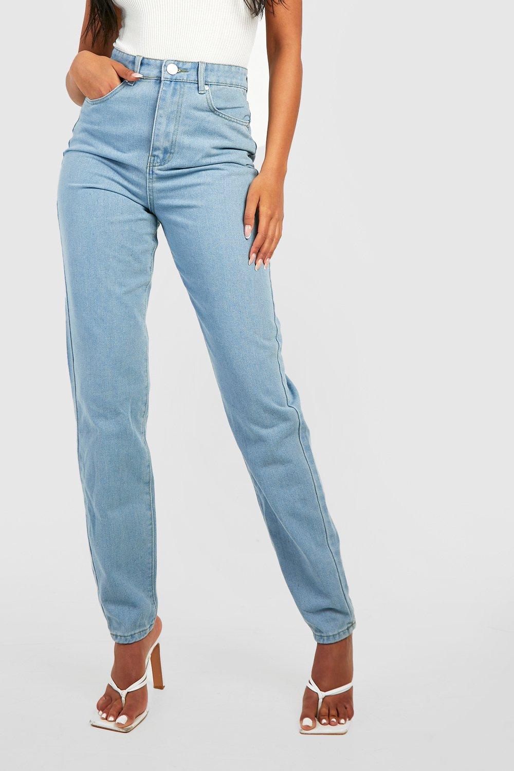 Blue washed mom store jeans